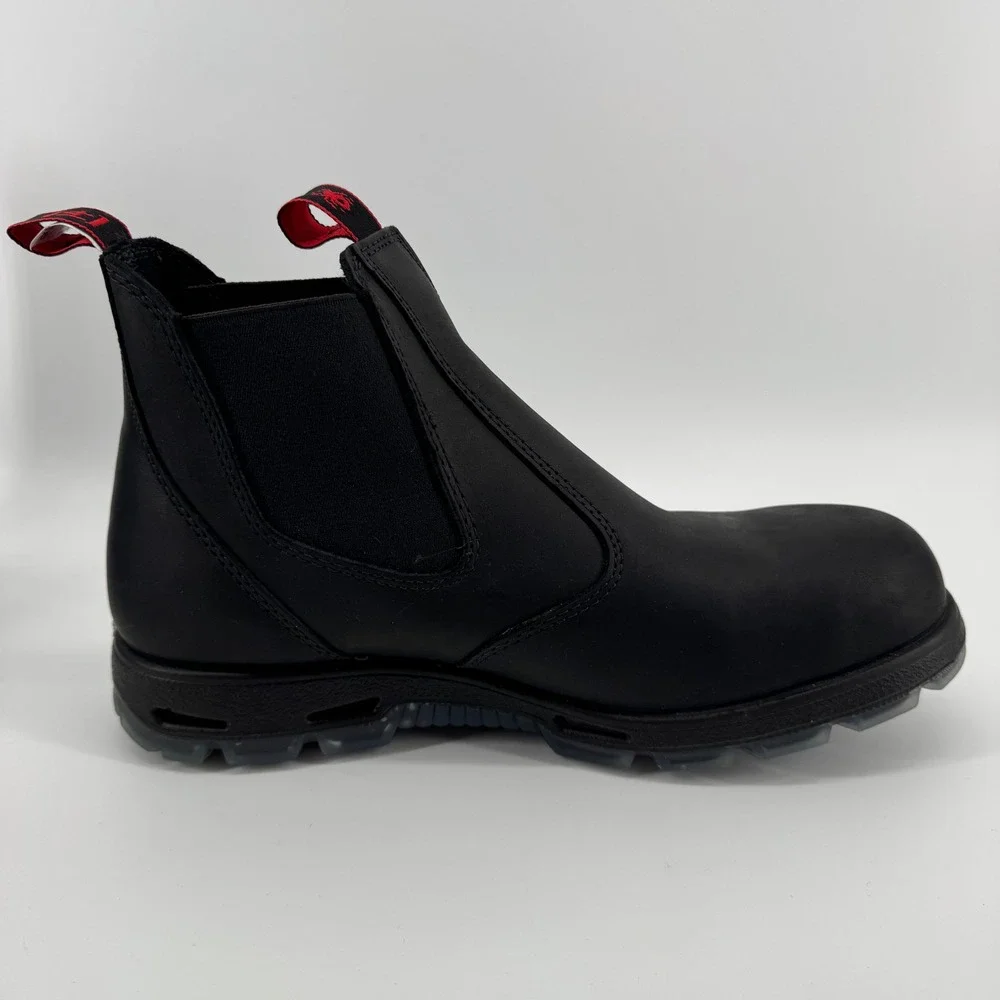 Redback USBBK Bobcat Black Leather Steel Toe Chelsea Work Boots Mens 15 US 14 AU